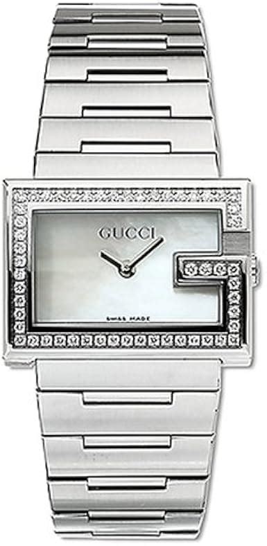 gucci 100g-rectangle diamond ladies watch|Gucci diamond watches for women.